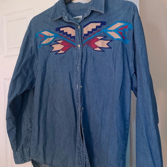 Wrangler Tops Vintage Wrangler Denim Western Shirt Poshmark